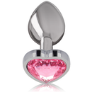 PLUG ANAL COM JOIA EM CORAÇÃO ROSA