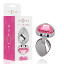 PLUG ANAL COM JOIA EM CORAÇÃO ROSA