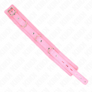 COLEIRA COM PELO COM TRELA ROSA