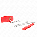 COLEIRA E TRELA DE DIAMANTE VERMELHO
