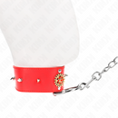 COLEIRA E TRELA DE DIAMANTE VERMELHO