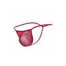 TANGA FIO DENTAL TRANSPARENTE VERMELHA