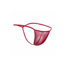 TANGA FIO DENTAL TRANSPARENTE VERMELHA