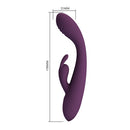 VIBRADOR RABBIT EMMA COM ESTIMULADOR CLITORIANO USB