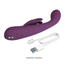 VIBRADOR RABBIT EMMA COM ESTIMULADOR CLITORIANO USB
