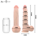 MR INTENSE - BRUCE XL DILDO DE SILICONE COM TESTÍCULOS 25,5 CM