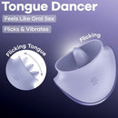 TONGUE DANCER ESTIMULADOR CLITORIANO COM VIBRAÇÃO E PULSAÇÕES LILÁS