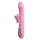 VIBRADOR BELLA RABBIT COM ESTIMULAÇÃO DE BORBOLETA E LED ROSA