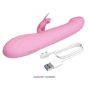VIBRADOR BELLA RABBIT COM ESTIMULAÇÃO DE BORBOLETA E LED ROSA