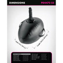 BOLA DE AMOR INSUFLÁVEL COM DILDO PRETO 41,9 CM