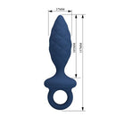 PLUG ANAL TEXTURIZADO AZUL