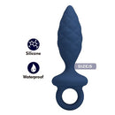 PLUG ANAL TEXTURIZADO AZUL