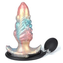 PLUG INSUFLÁVEL DE SILICONE FANTASIA TRICOLOR LEVIATHAN DE ÉBANO 18 CM