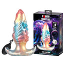 PLUG INSUFLÁVEL DE SILICONE FANTASIA TRICOLOR LEVIATHAN DE ÉBANO 18 CM