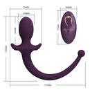 LIOEA PLUG ANAL VIBRATÓRIO COM RABO 12 FUNÇÕES ROXO COM CONTROLE REMOTO