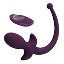 LIOEA PLUG ANAL VIBRATÓRIO COM RABO 12 FUNÇÕES ROXO COM CONTROLE REMOTO
