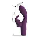 VIBRADOR COELHO RECARREGÁVEL OLIVIA COM 10 FUNÇÕES