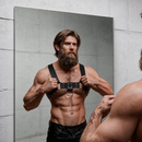 ARNÊS DE PEITO DE COURO ECOLÓGICO MASCULINO