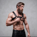 ARNÊS DE PEITO DE COURO ECOLÓGICO MASCULINO