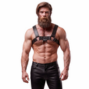 ARNÊS DE PEITO DE COURO ECOLÓGICO MASCULINO