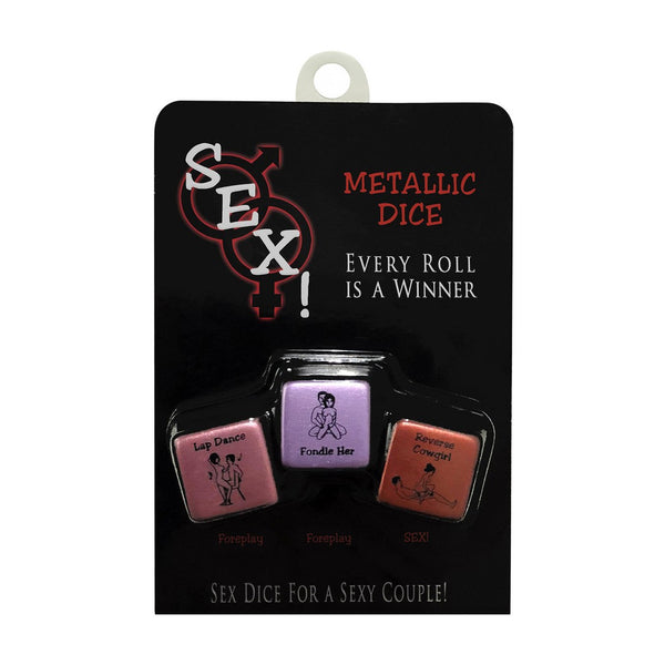 DADOS SEX! METALLIC SET OF FOREPLAY AND SEXPLAY DICES