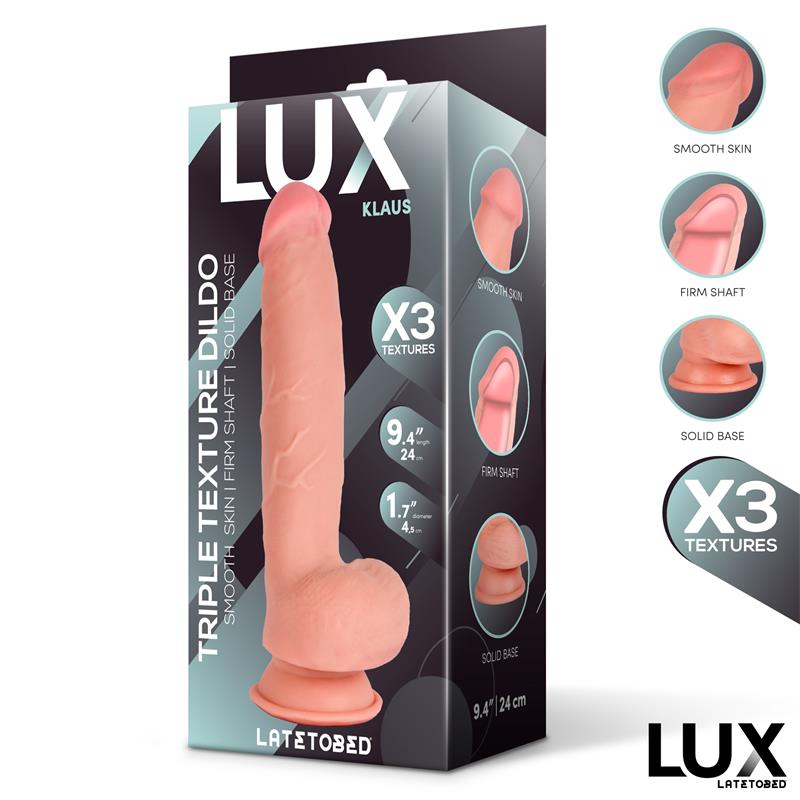 DILDO KLAUS TRIPLA DENSIDADE COM TESTÍCULOS 9.4"