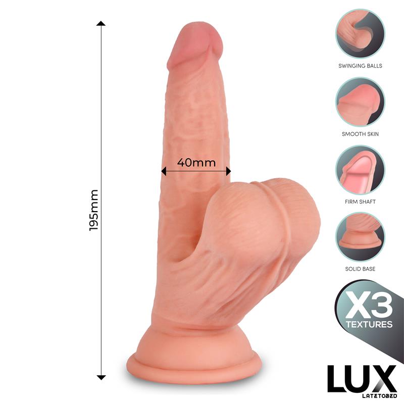 DILDO MAX TRIPLA DENSIDADE COM TESTÍCULOS 7.3"