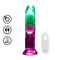 VIBRADOR TRANSPARENTE COM LED 6" / 15 CM