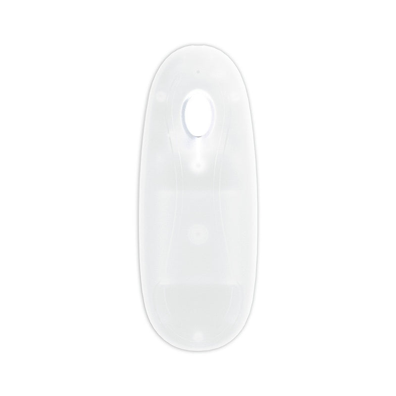 VIBRADOR TRANSPARENTE COM LED E TESTÍCULOS  8" / 20 CM