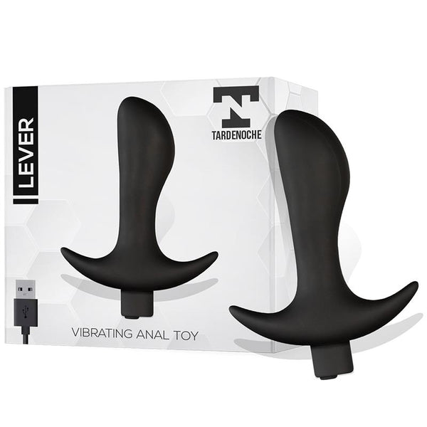 PLUG ANAL LEVER COM VIBRAÇÃO USB SILICONE