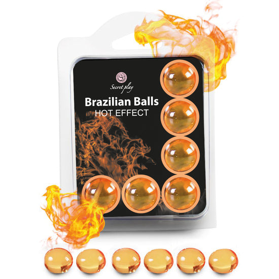 BOLAS LUBRIFICANTES BRAZILIAN BALLS EFEITO CALOR 6 x 4GR