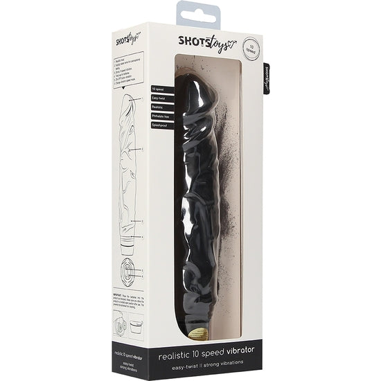 VIBRADOR REALISTICO PRETO