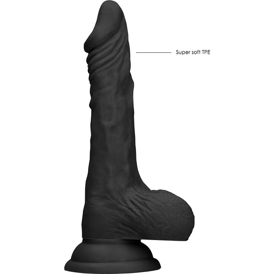 DILDO REALISTICO COM TESTÍCULOS PRETO 9 - 23,7CM