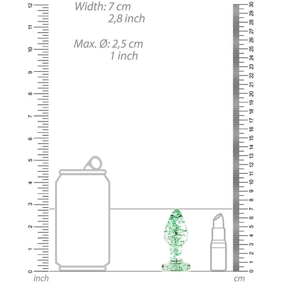 PLUG ANAL DE VIDRO QUE BRILHA NO ESCURO