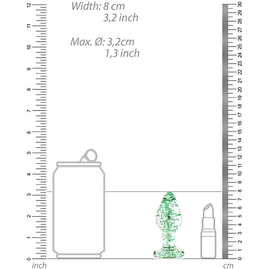 PLUG ANAL DE VIDRO QUE BRILHA NO ESCURO