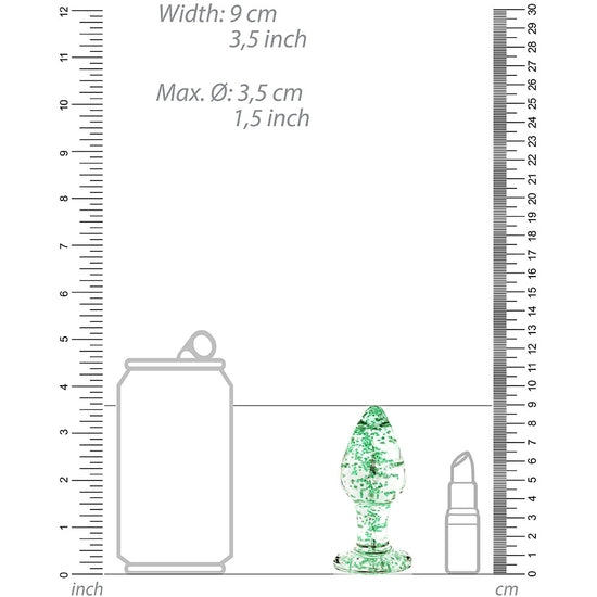 PLUG ANAL DE VIDRO QUE BRILHA NO ESCURO