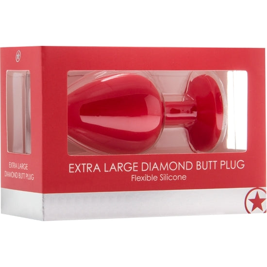 PLUG ANAL DIAMOND BUTT PLUG VERMELHO