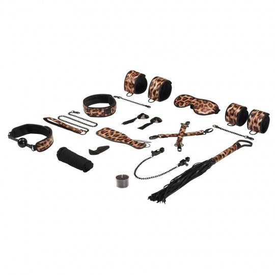 CONJUNTO DE BONDAGE PADRÃO LEOPARDO