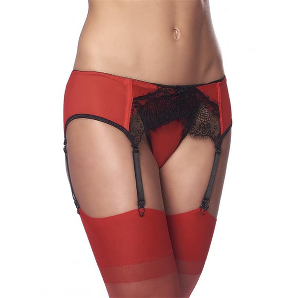 CINTO DE LIGAS VERMELHO E PRETO