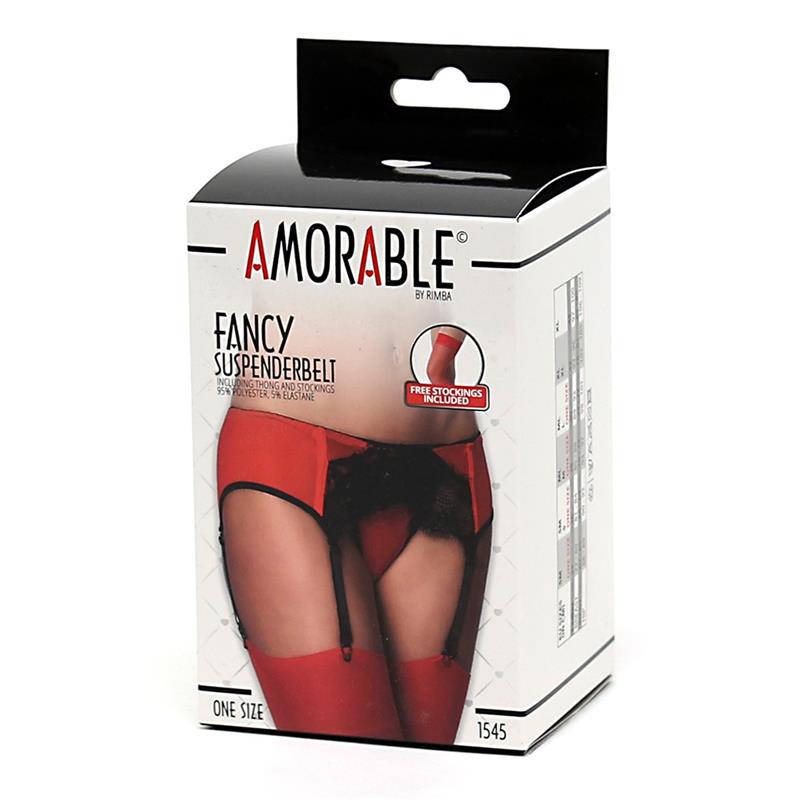 CINTO DE LIGAS VERMELHO E PRETO