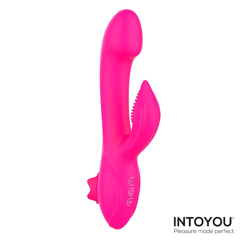 VIBRADOR MAGNOLIAPINK 3 EM 1 COM ESTIMULADOR DE CLITÓRIS E SUCÇÃO
