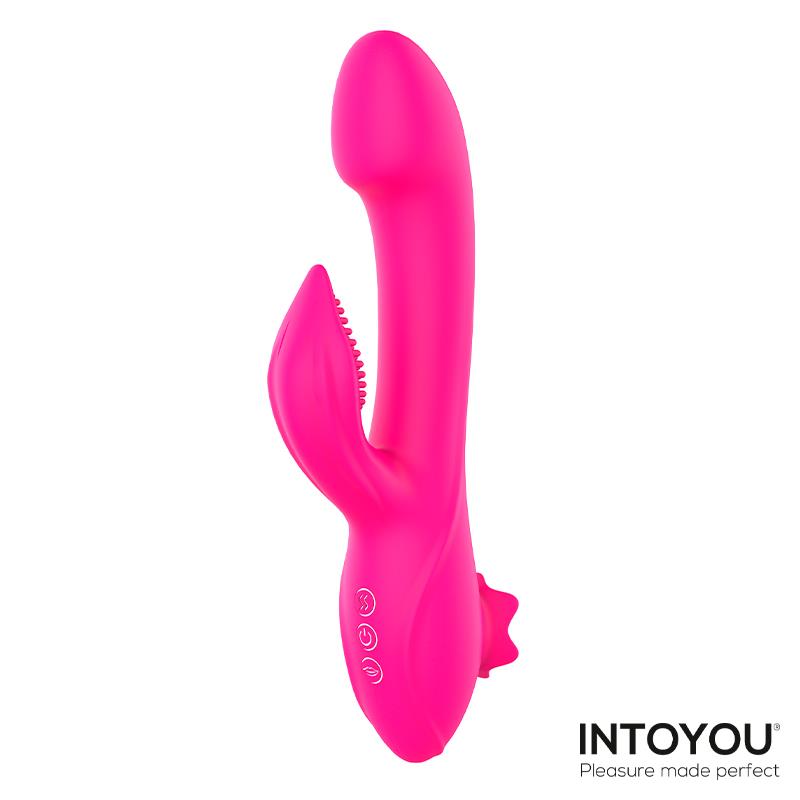 VIBRADOR MAGNOLIAPINK 3 EM 1 COM ESTIMULADOR DE CLITÓRIS E SUCÇÃO