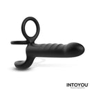 DILDO PARA DUPLA PENETRAÇÃO MAGNOR COM ESTIMULAÇÃO DE TESTÍCULOS