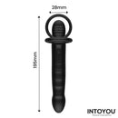 DILDO PARA DUPLA PENETRAÇÃO MAGNOR COM ESTIMULAÇÃO DE TESTÍCULOS