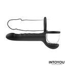 DILDO PARA DUPLA PENETRAÇÃO MAGNOR COM ESTIMULAÇÃO DE TESTÍCULOS