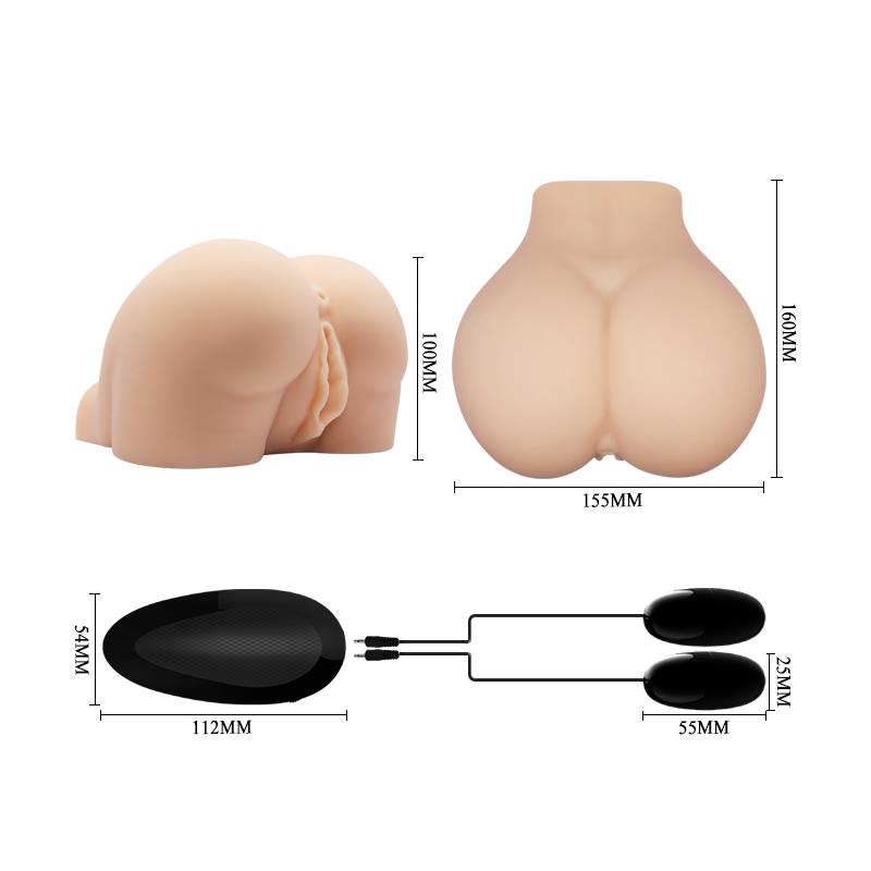 MASTURBADOR DOUBLE VAGINA E ÂNUS COM VIBRAÇÃO