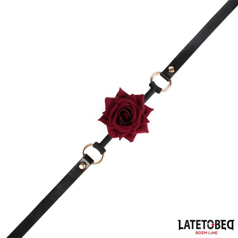 MORDAÇA COM BURACOS E ADORNO ROSA