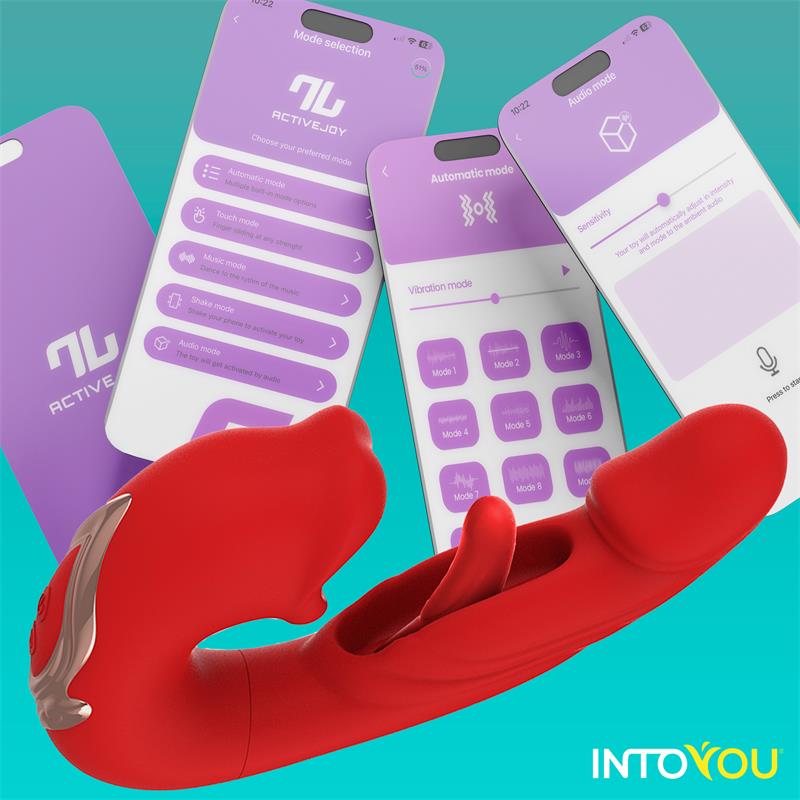 VIBRADOR MOUTY COM FUNÇÃO DE ESTIMULAÇÃO E MOVIMENTOS COM APP