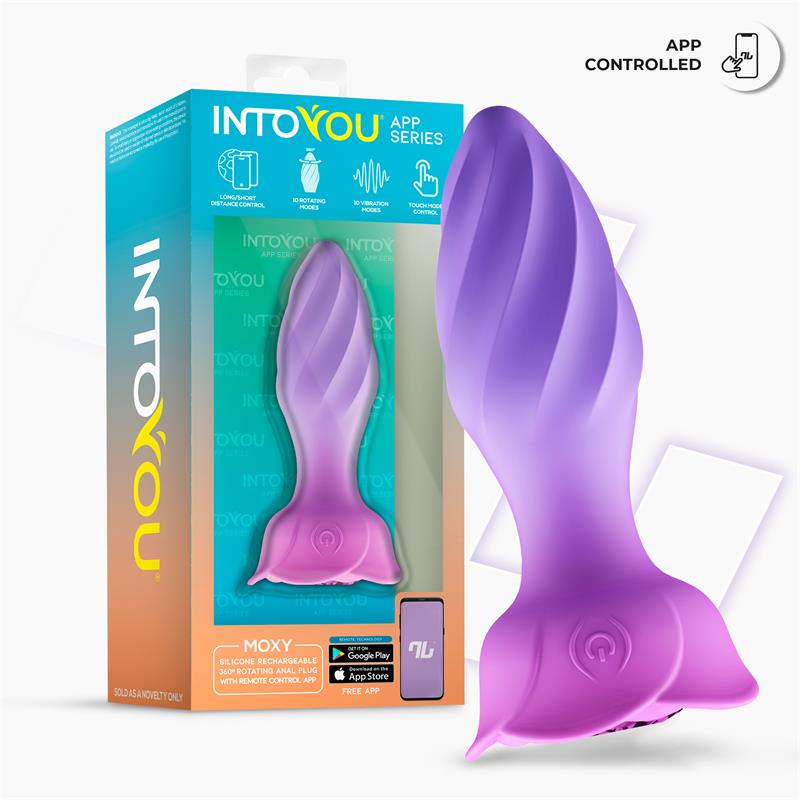 PLUG ANAL MOXY COM ROTAÇÃO 360.º E APP