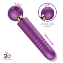 MASSAGADOR COM SUCÇÃO, PULSAÇÃO E IMPULSO ACTION N. 22 ROXO